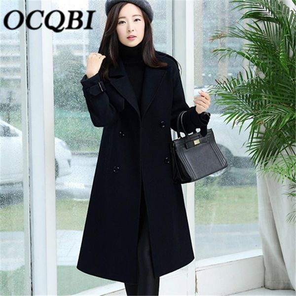 

2018 winter women slim coat fashion streetwear elegant casual ladies coat1, Black