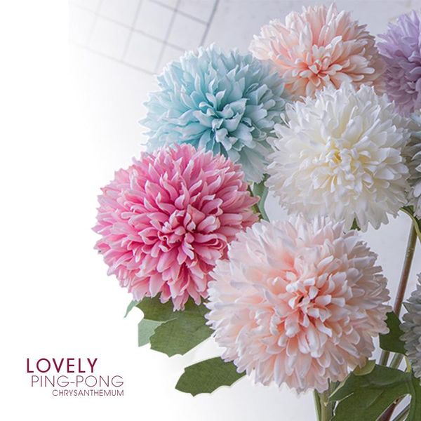 

artificial flowers bouquet silk dandelion flower ball home wedding party diy table decoration accessories
