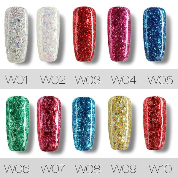 

black bottle 10ml diamond shining gel nail polish nail art gel polish uv & led soak-off shining lacquer tslm1 new, Red;pink