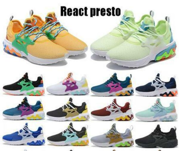 

react presto 1.0 2.0 mens womens shoes barely volt breakfast yellow olive triple black white blue fuchsia designer running sneakers
