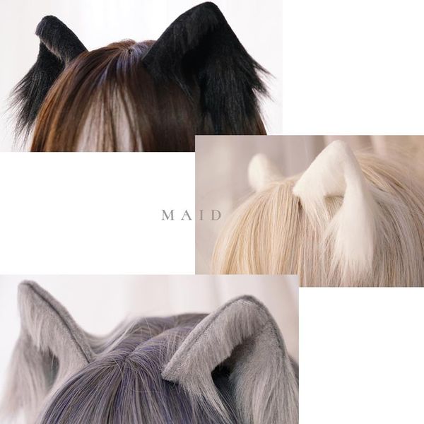 

party masks cat ear detachable original hair band plush animal lolita headwear cute