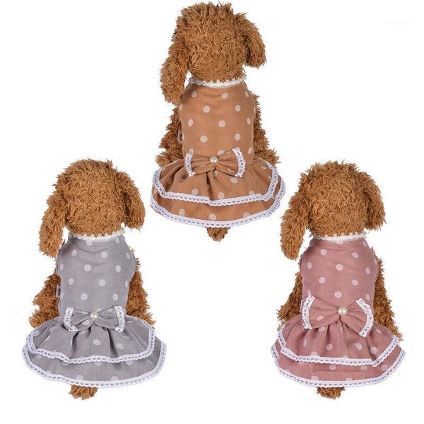 

lovely spot pet dog dress vestidos for small dogs summer chihuahua pug yorkie clothing puppy cat clothes dog wedding dresses1