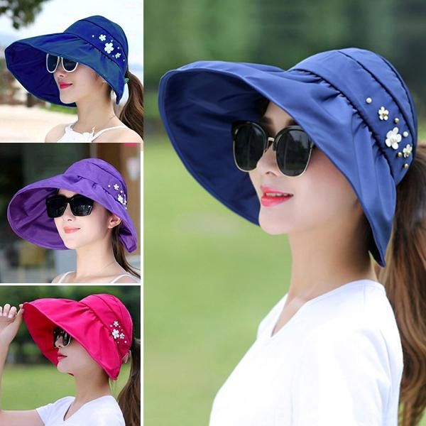 

women sun protective hat widened brim soft breathable empty hat for summer ser88, Blue;gray
