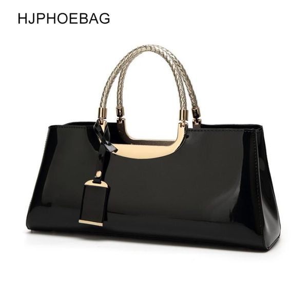 

hjphoebag fashion banquet bag light plastic patent leather handbags shoulder diagonal women wedding gift bag bolsas mujer yc186