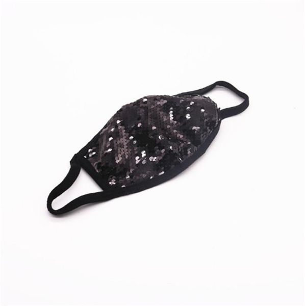 

golden fashion face mask bling bling sequin washable soft cotton inside for women party masks dance decoration half face mask halloween