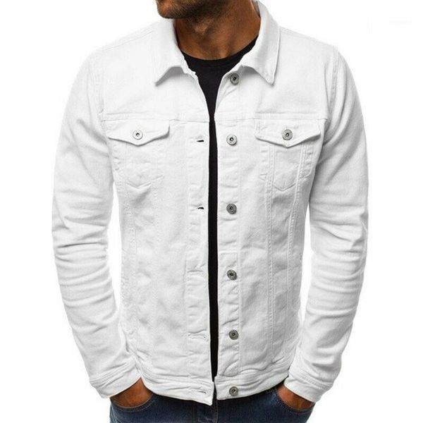 

meihuida fashion men denim jean jacket coat pocket casual long sleeve slim fit outwear solid 1, Black;brown