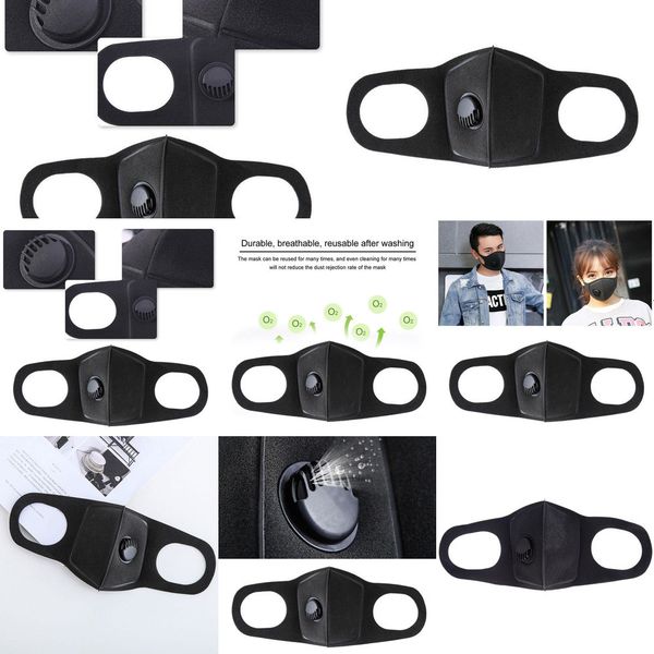 

pollution anti real pm2.5 anti mask dust face mouth respirator black breathable valve mask 3d m d860d860 0hc4