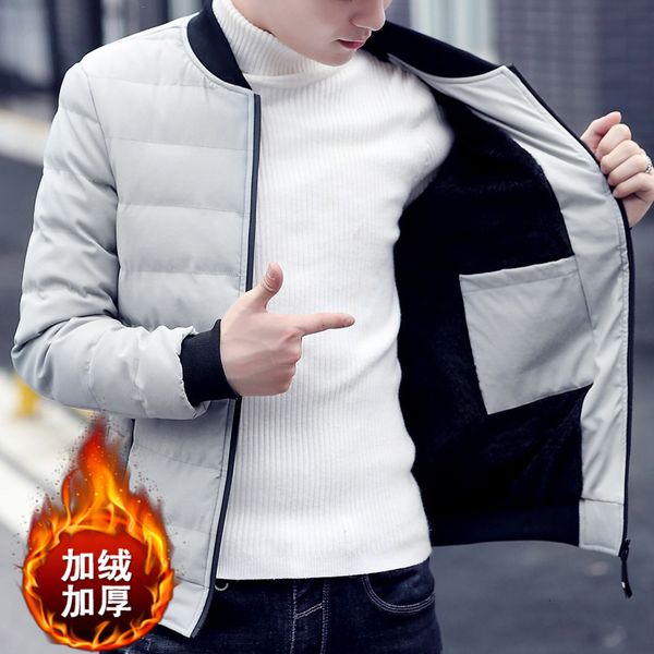 

men's coat winter new down cotton padded jaet, Black