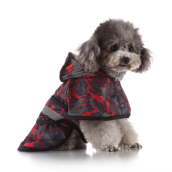 

reflective waterproof dog raincoat glisten dog rain cape cloak summer pet dog clothes will and sandy drop ship