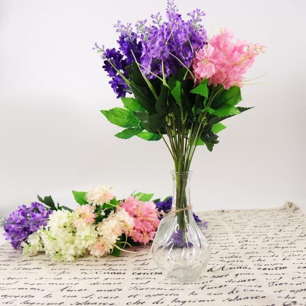 

decorative flowers & wreaths 1pc 5head artificial hyacinth silk wedding party decoration flower bouquet fake for spring home decor1