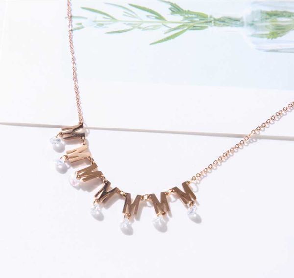 

fashion dainty initial m choker necklaces for women name collarbone chain necklace 2020 new korea style party wedding girls gift, Golden;silver