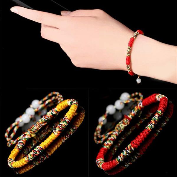 

charm bracelets vintage handmade bohemian cord string bracelet boho friendship rope, Golden;silver