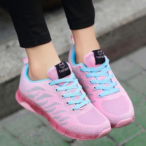 

2020 New Running Shoes Women Lightweight Sport Shoes Non Slip Breathable Air Mesh Ladies Walking Gym Sneakrs Wholesale #lT00
