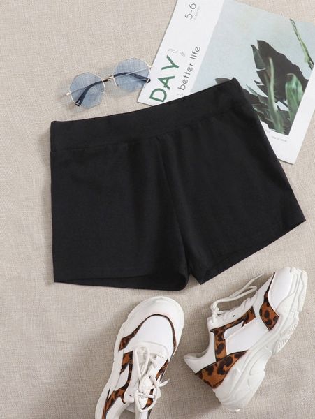 

solid biker shorts t0ik#, Black