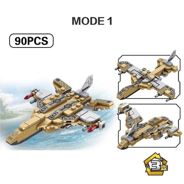 

725pcs военных 8in1 трансформация танк ww2 армии действие цифры vehicle model building block наборы детские развивающие игрушки подарочные s