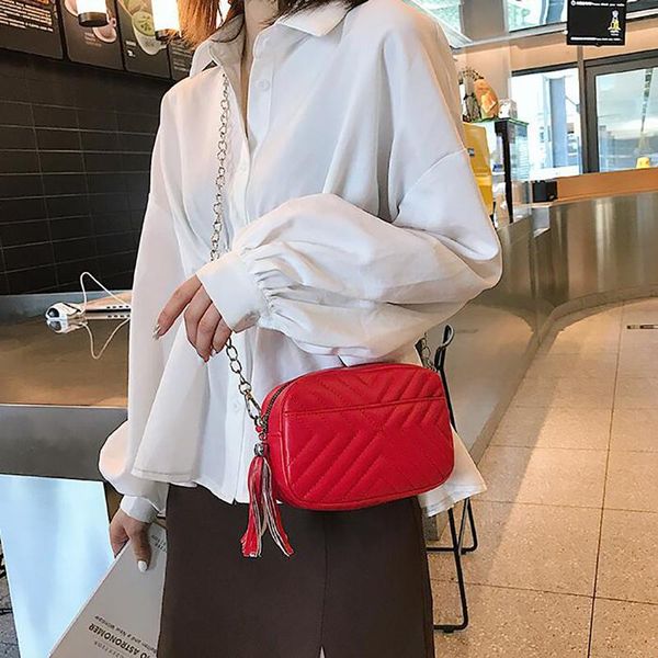 

mujer de hombro bolsos fashion women tassel leather bag crossbody bags shoulder bags