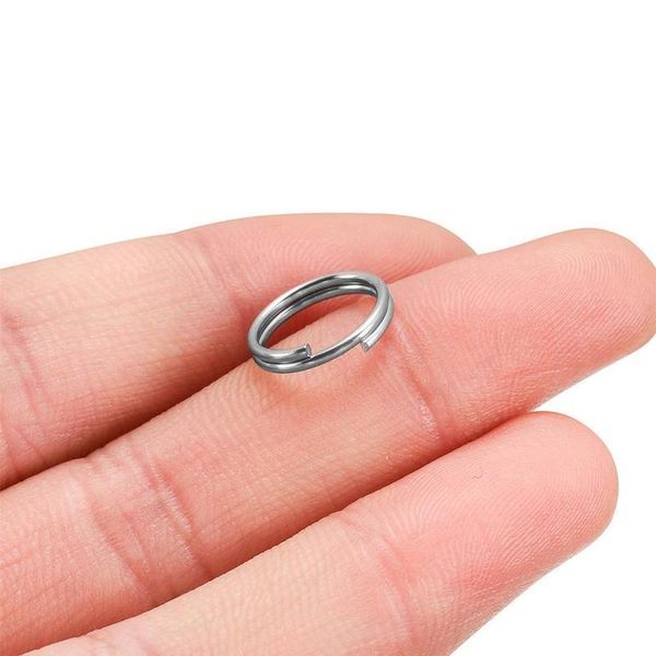 

100pcs/lots 5-15mm stainless steel open double loops split jump rings keychain link circle diy keyring connectors acc qylray, Red;blue