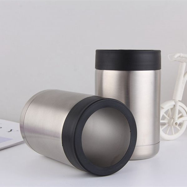 

12oz mugs tumbler mugs insulated double wall stainless steel car beer cup beer mugs cola can flat bottom cup tumbler drinkware vt1737