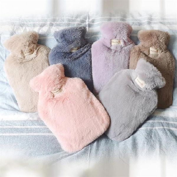 

800ml water bottle soft to keep warm in winter portable and reusable protection plush covering washable and leak proof wmtoud comb2010