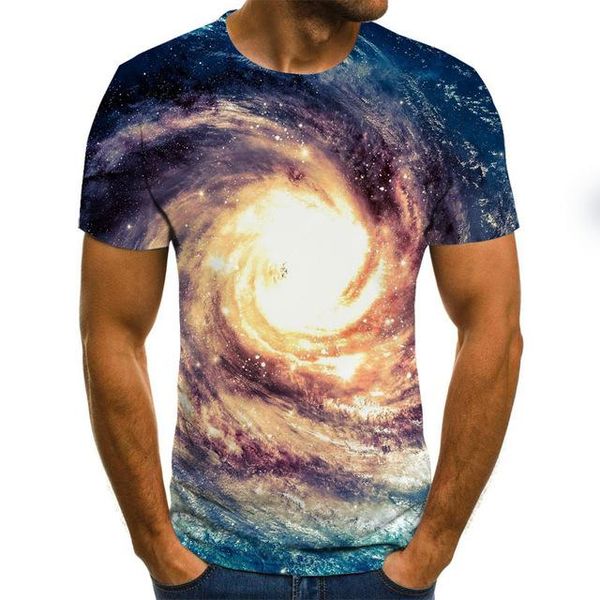 

galaxy space pattern printing printing art street cloth 3d print shirts harajuku horror plus size men clothing