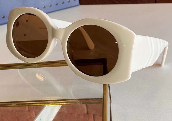 

ivory brown geometric sunglasses 0810 marmont quilted ladies des lunettes de soleil uv400 protection eyewear with box, White;black