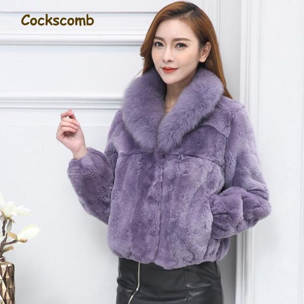 

new style whole skin natural rex fur coats outerwear women real fur jackets with collar 2018 autumn winter1, Black