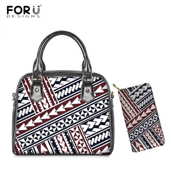 

forudesigns полинезийской этнические tribe pattern pu плеча сумки женщин способа zipper закрылков сумка высокого качества crossbody сумка дл