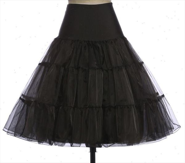 

rockabilly skirt tutu pettiskirt retro underskirt swing vintage petticoat fancy net skirt drop shipping good quality, Black