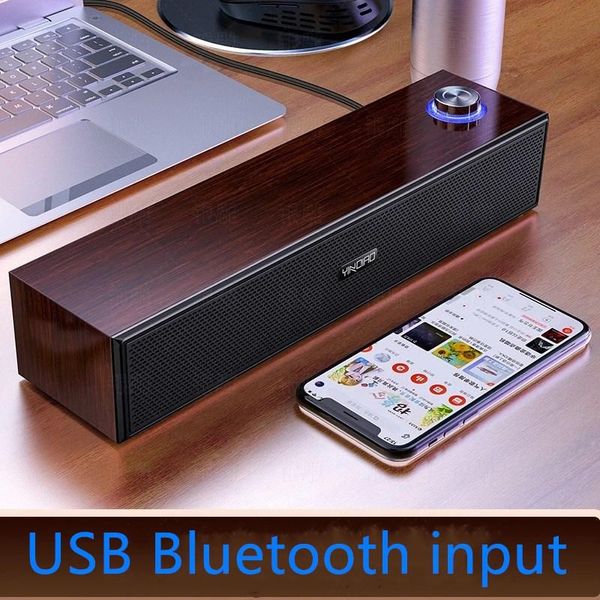 

wired speaker subwoofer bar column 3d stereo wooden bluetooth speaker usb smart computer desksound surround loudspeaker