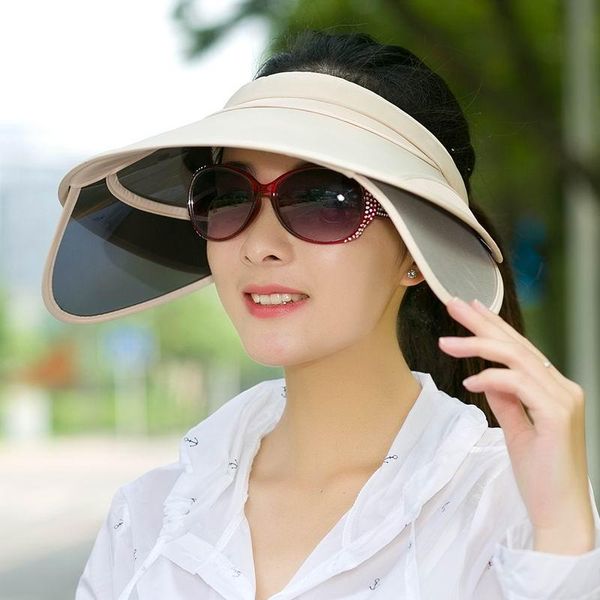 

wide brim hats women adjustable sun hat big and long sunscreen cap female casual summer anti-uv thin breathable, Blue;gray