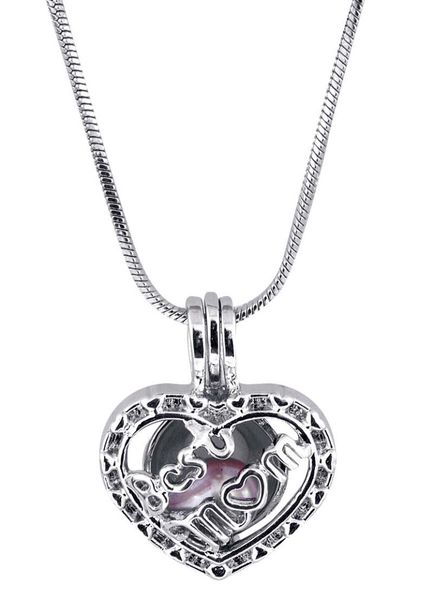 

chains 18kgp pearl cage pendants mom lockets wish pendant jewelry p63, Silver