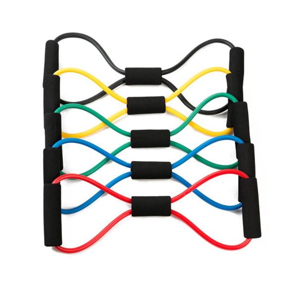 

resistance bands 5pcs pull rope 8 word tension yoga rubber band fitness equipment chest expander pilates belt