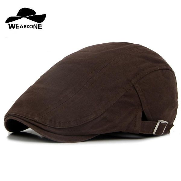 

berets 2021 autumn casual cotton caps for men peaked grid solid hats casquette cap, Blue;gray