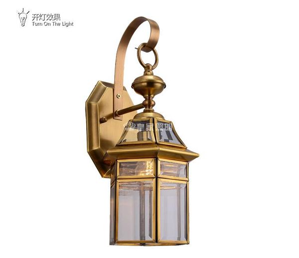 

wall lamp classic outdoor waterproof copper bathroom garden balcony aisle lighting