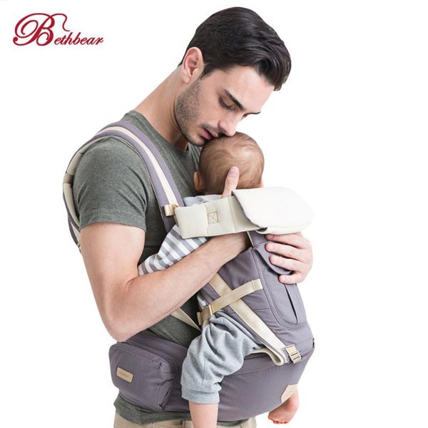 

bethbear 3 in 1 hipseat ergonomic baby carrier 0 - 36 months buckle comfortable mesh wrap infant sling backpack for baby kids