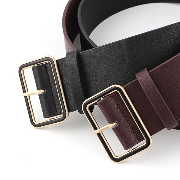 

deri kemer wide belt female decoration with coat sweater dress big red waist seal simple wild windbreaker black brown women belt