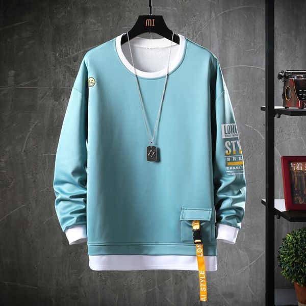 

2021 new fashion style casual o-neck sweatshirt men autumn winter black white brand clothes streetwear hoodie plus size 4xl lav3