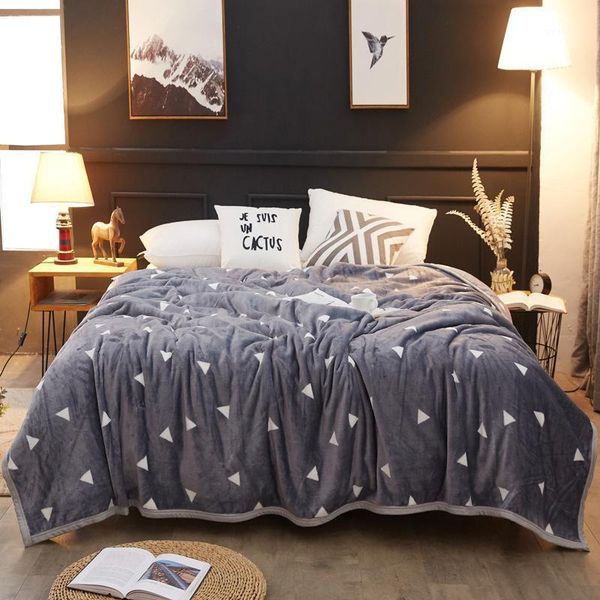 

50coral fleece blanket sherpa soft blanket for bed sofa cover aircraft travel1