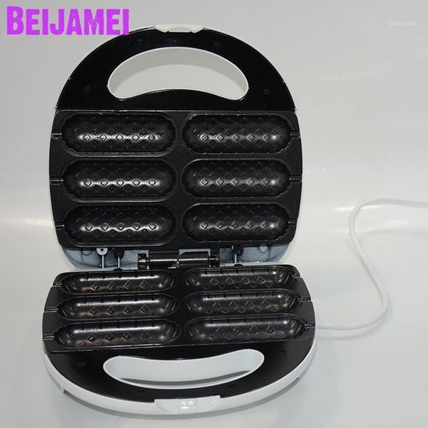 

beijamei household barbecue sausage making machine small hamburger sandwich maker electric waffle maker baking pan1