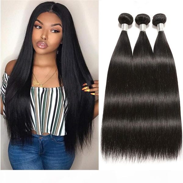 

9a mink brazilian virgin human hair weave bundles 1 piece unprocessed straight hair weft extensions natural black color