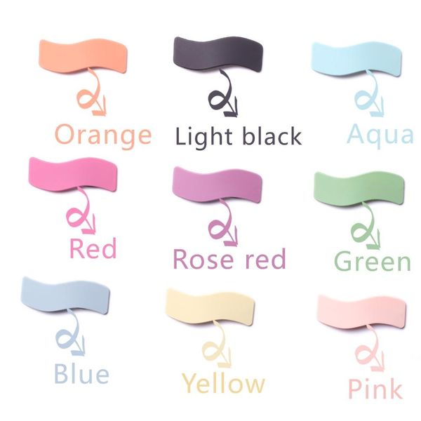 

2 шт. 7 см акриловые зажимы для волос милые волосы с волнистыми формирующими пластиковые bobby clip matte barrote для девушек окрашенные вол, Black;brown