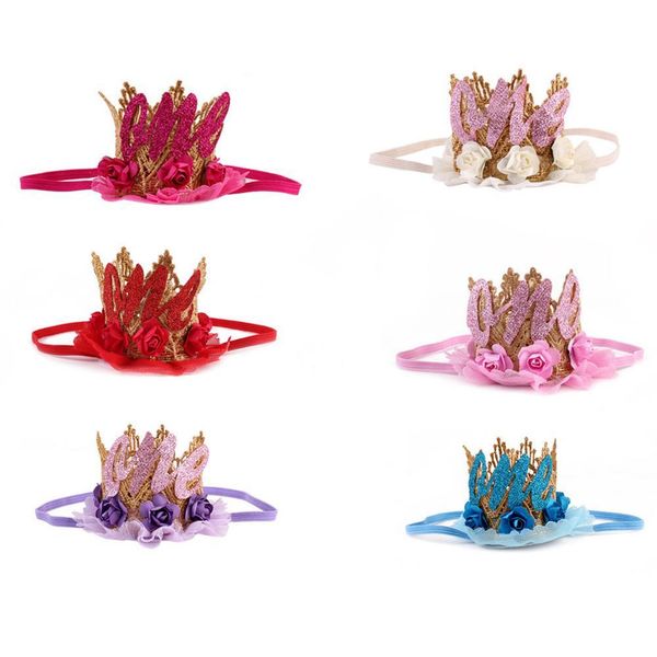 

children's lace headband babies' lace flower headwear, Slivery;white