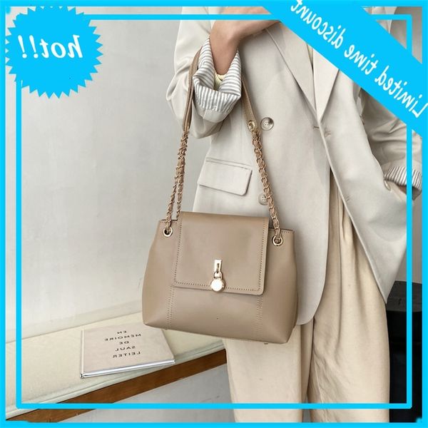 

large capacity autumn and winter 2020 new tote women's solid color chain single shoulder messenger bag