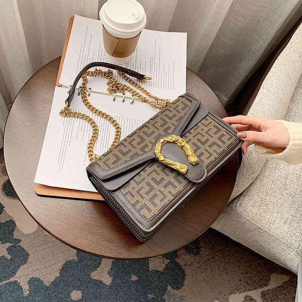 

2022 factory wholesale bag female fashion korean version net red crossbar versatile ins chain small square advanced single shoulder bag