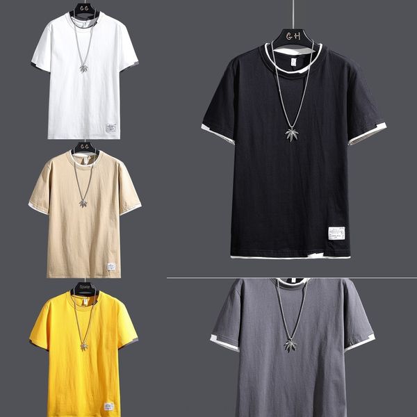 

2020 новая тенденция shirtsummer футболки мужские с коротким рукавом мода половина рукав нижнего crew neck футболки лето мужская одежда xari, Blue