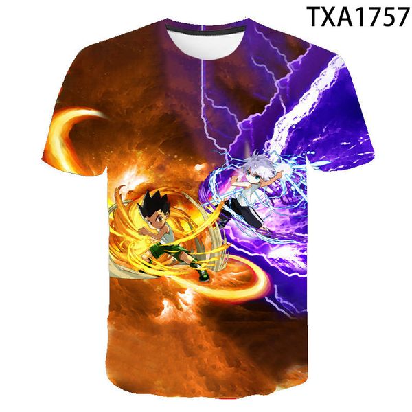 

summer anime hunter x hunter boy girl printed cool 3d print shirts comics oversized hippie men clothing
