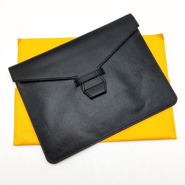 Moda Uomo Donna Pochette Borse per documenti classiche Custodia per promemoria Custodia in tela con custodia per ricevuta in vera pelle Frizione 311x