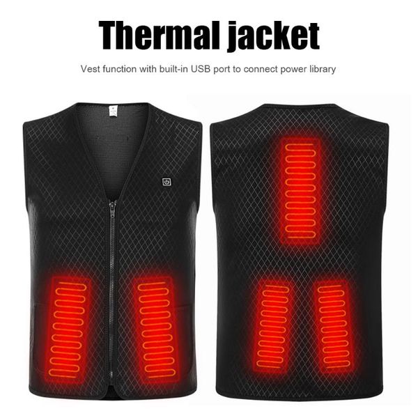 

heated vest heated jacket usb infrared heating vest jacket winter warm electric thermal clothing waistcoat sports hiking, Gray;blue