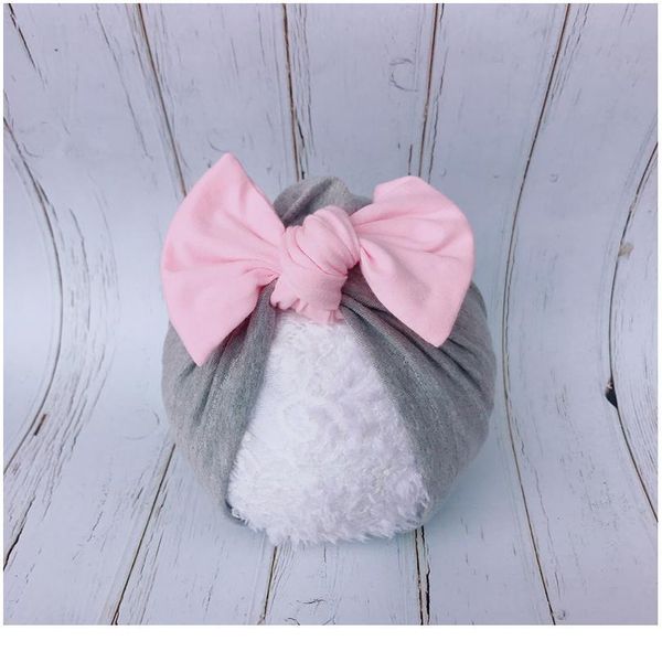 

cute newborn toddler kids baby boys girls turban hat winter warm fashion new solid bow cotton beanie cap baby casual cot jllrsq, Yellow