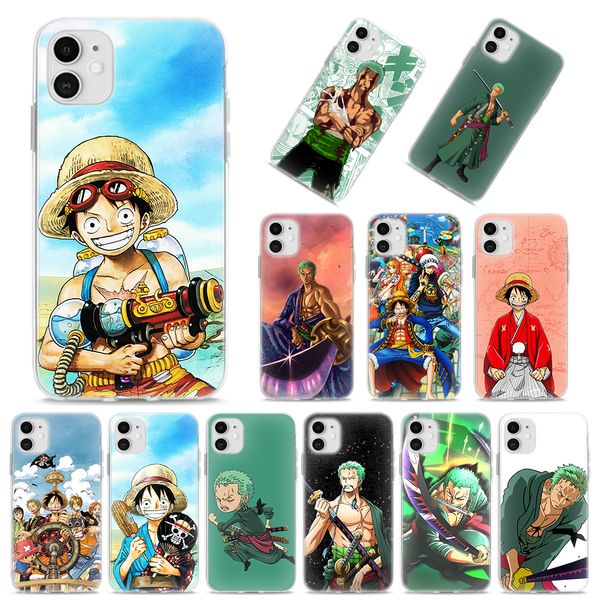 

чехол для iphone 12 mini xr x xs max se 6 6s 7 8 plus 5s 11 pro clear tpu soft phone cover one piece аниме